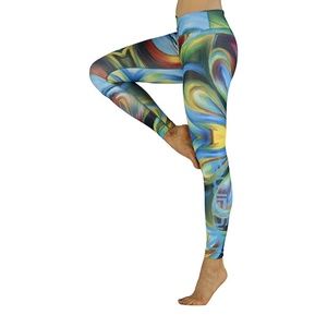 Niyama Yoga Acrylic Storm Leggings, sz Small